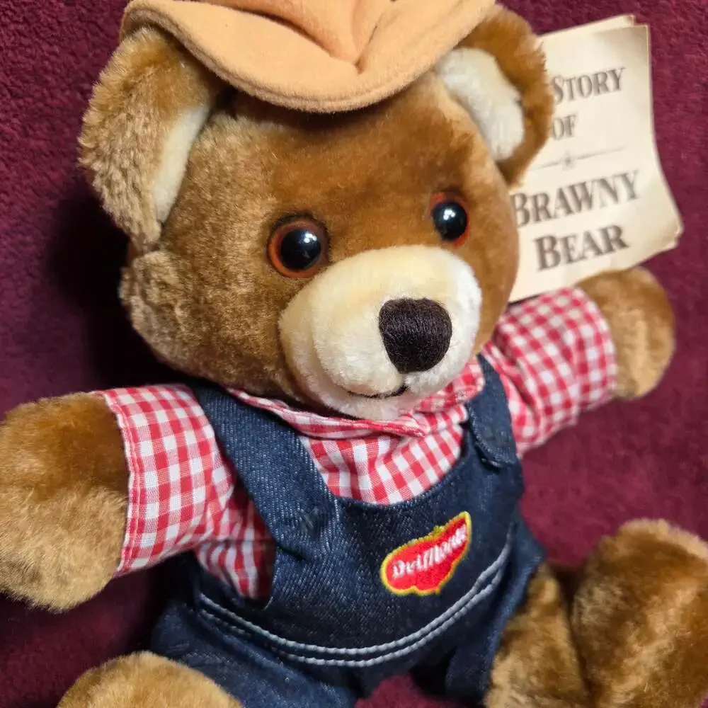 Vintage 1985 Dakin Del Monte Country Yumkins Brawny Bear Plush Toy